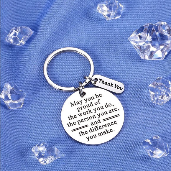 Silver Inspirational Appreciation Key Chain - Picture 3 of 9